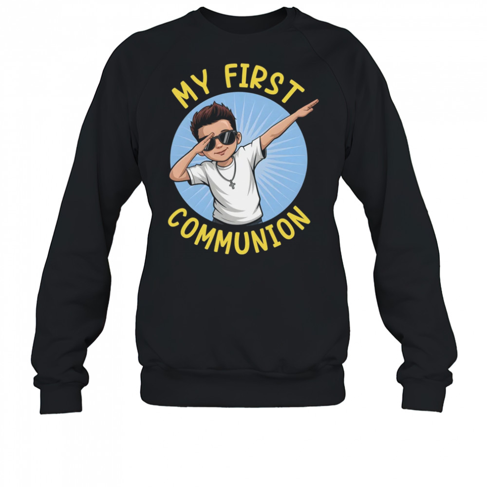 First Communion Boys Dabbing 1st Communion Holy Christian shirt Sweatshirt