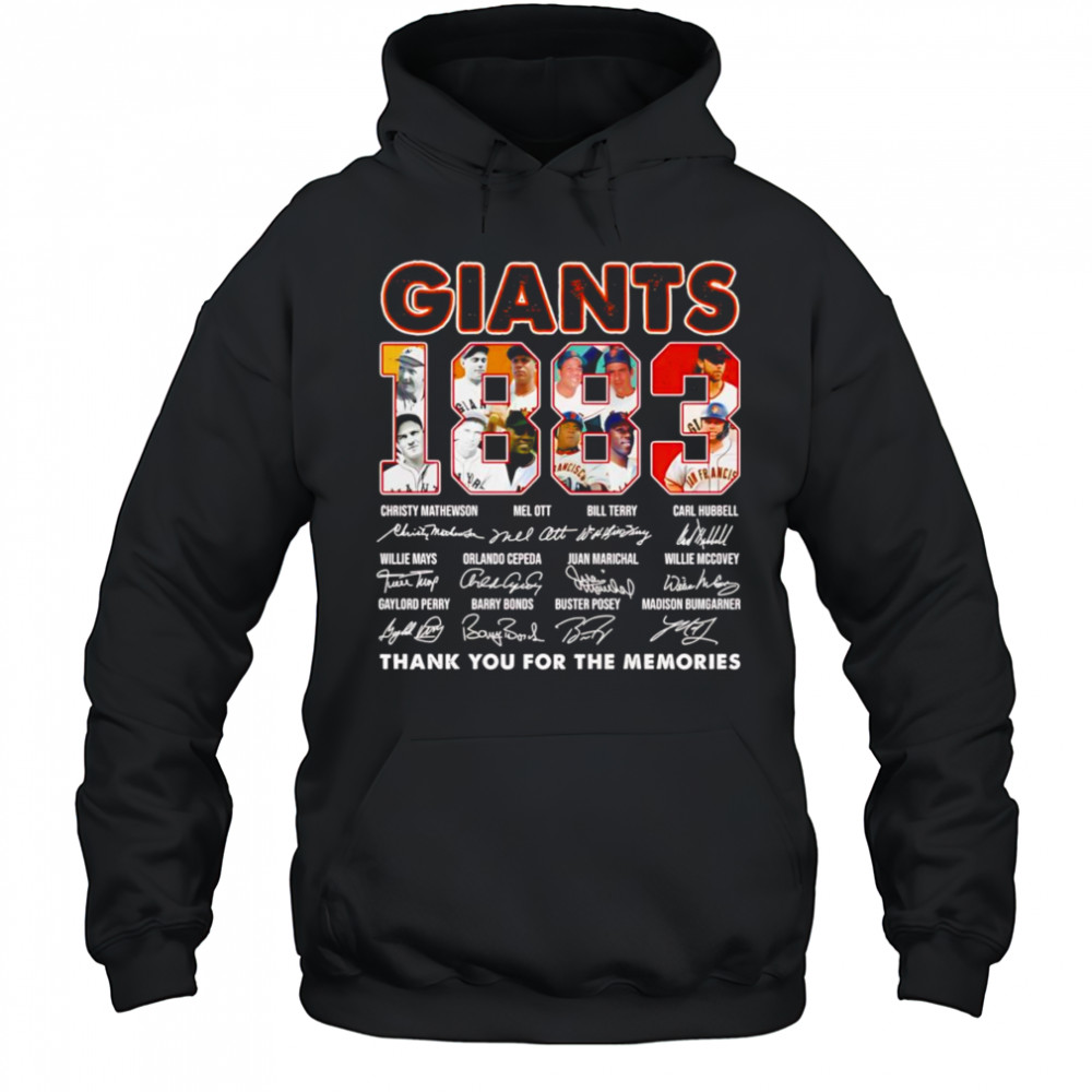 Giants 1883 thank you for the memories shirt Hoodie
