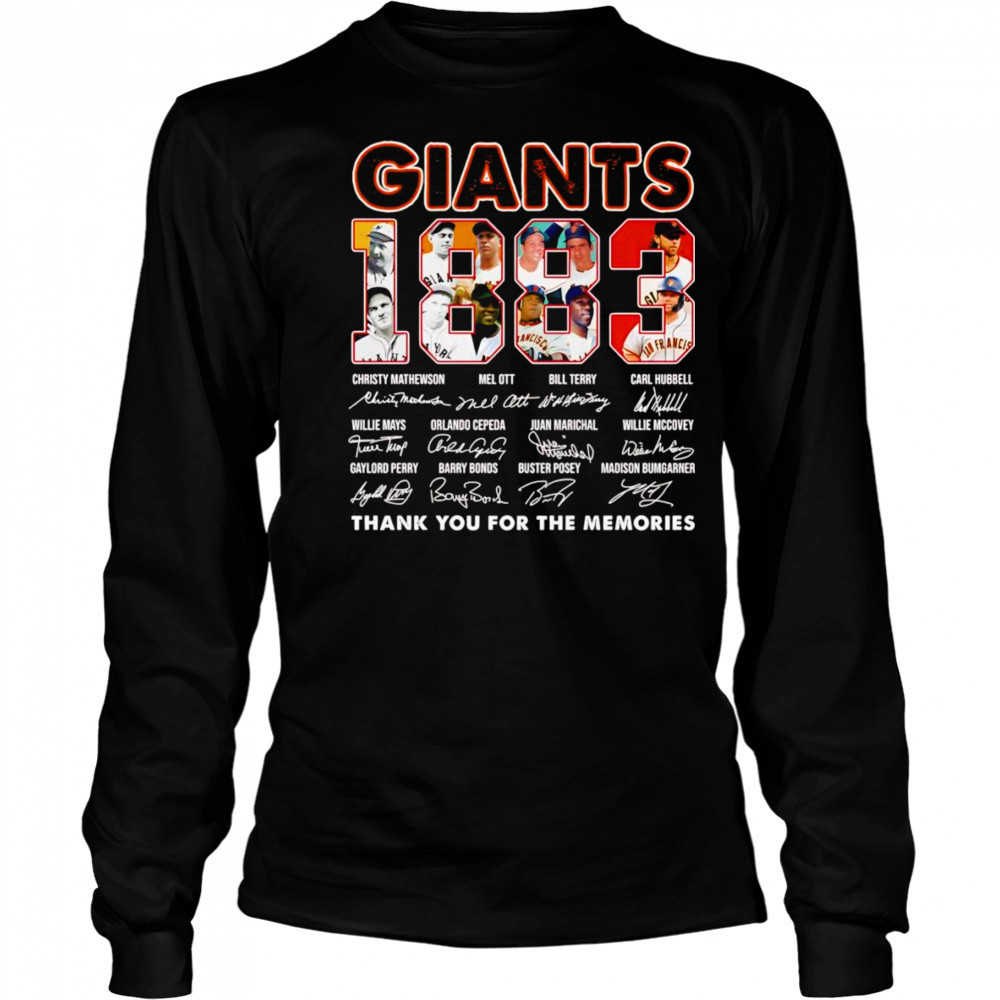 Giants 1883 thank you for the memories shirt Long Sleeved
