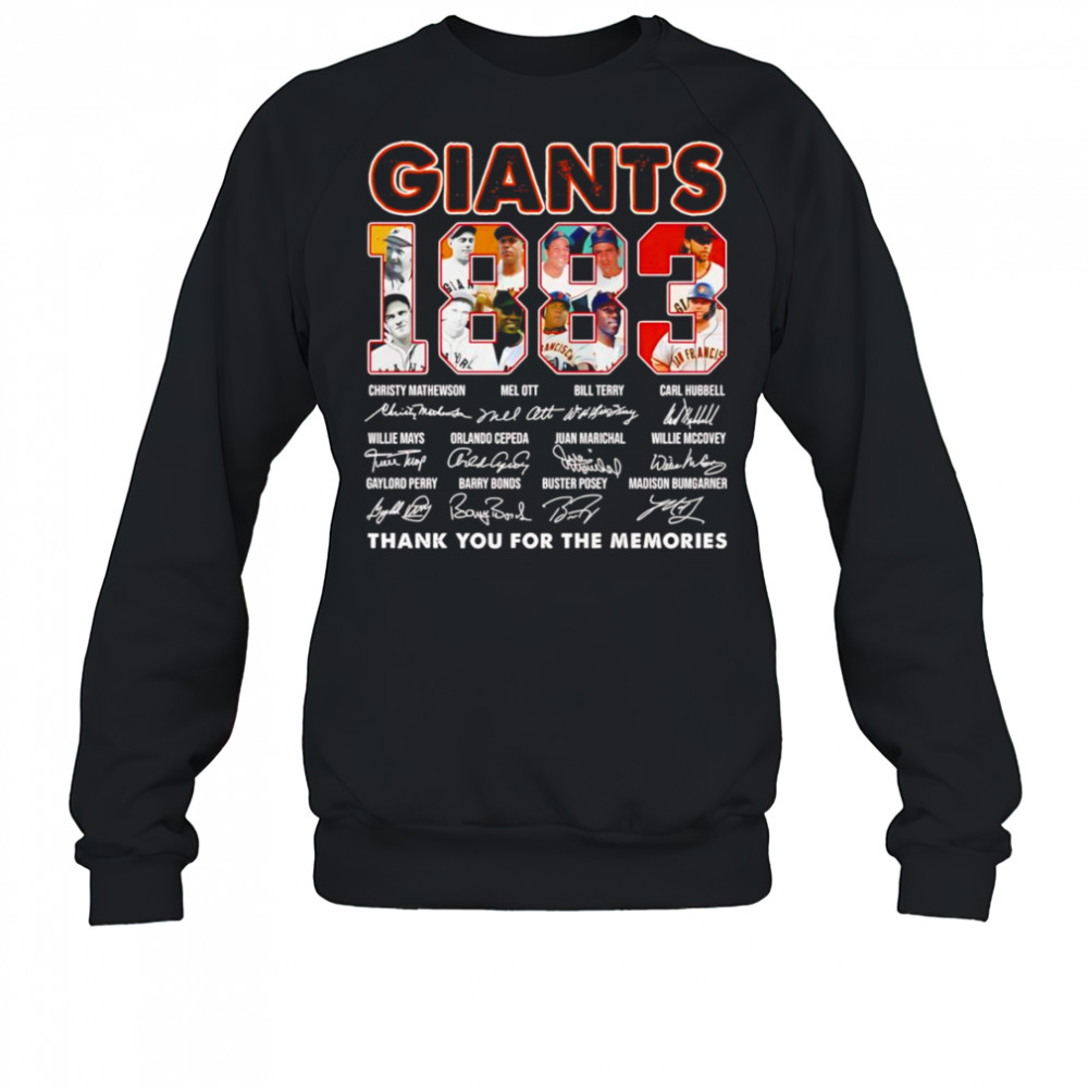 Giants 1883 thank you for the memories shirt Sweatshirt