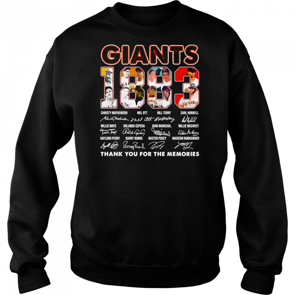 Giants 1883 thank you for the memories shirt Hoodie