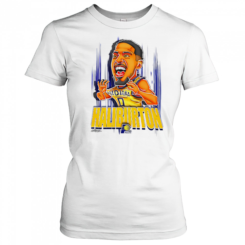 Haliburton Nba Pacers Basketball funny cartoon shirt Women's T-shirt