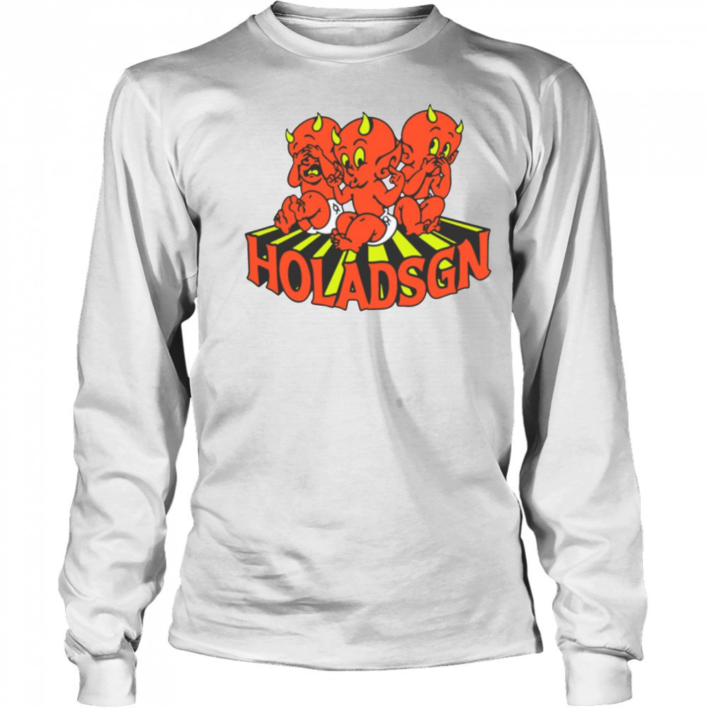 HOLADSGN Three Devils Graphic T Shirt Long Sleeved