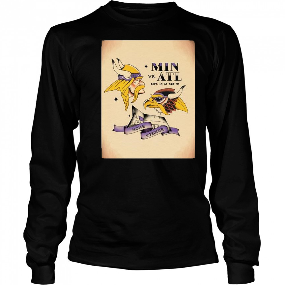 Home Opener Minnesota Vikings vs Atlanta Falcons Sept 14 2025 NFL t-shirt Long Sleeved