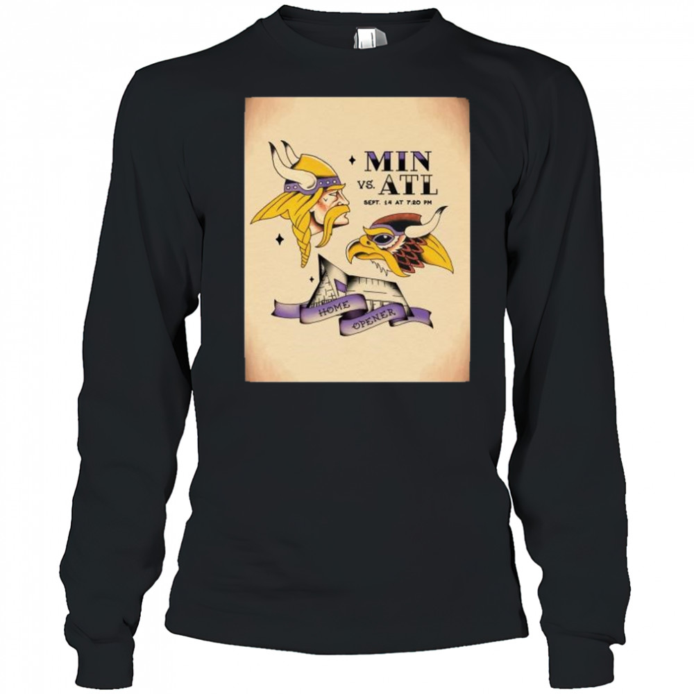 Home Opener Minnesota Vikings vs Atlanta Falcons Sept 14 2025 NFL t-shirt Long Sleeved
