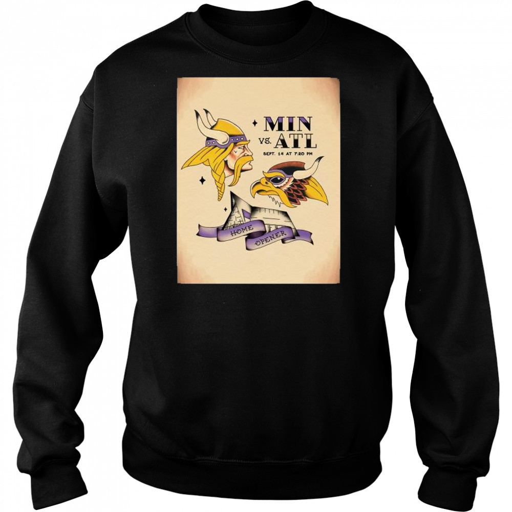 Home Opener Minnesota Vikings vs Atlanta Falcons Sept 14 2025 NFL t-shirt Hoodie