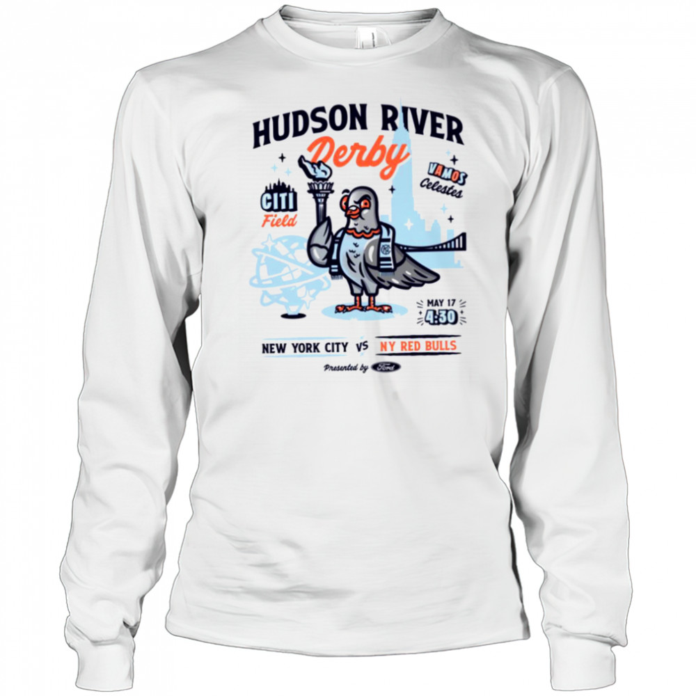 Hudson River Derby NYC Football Match T Shirt Long Sleeved