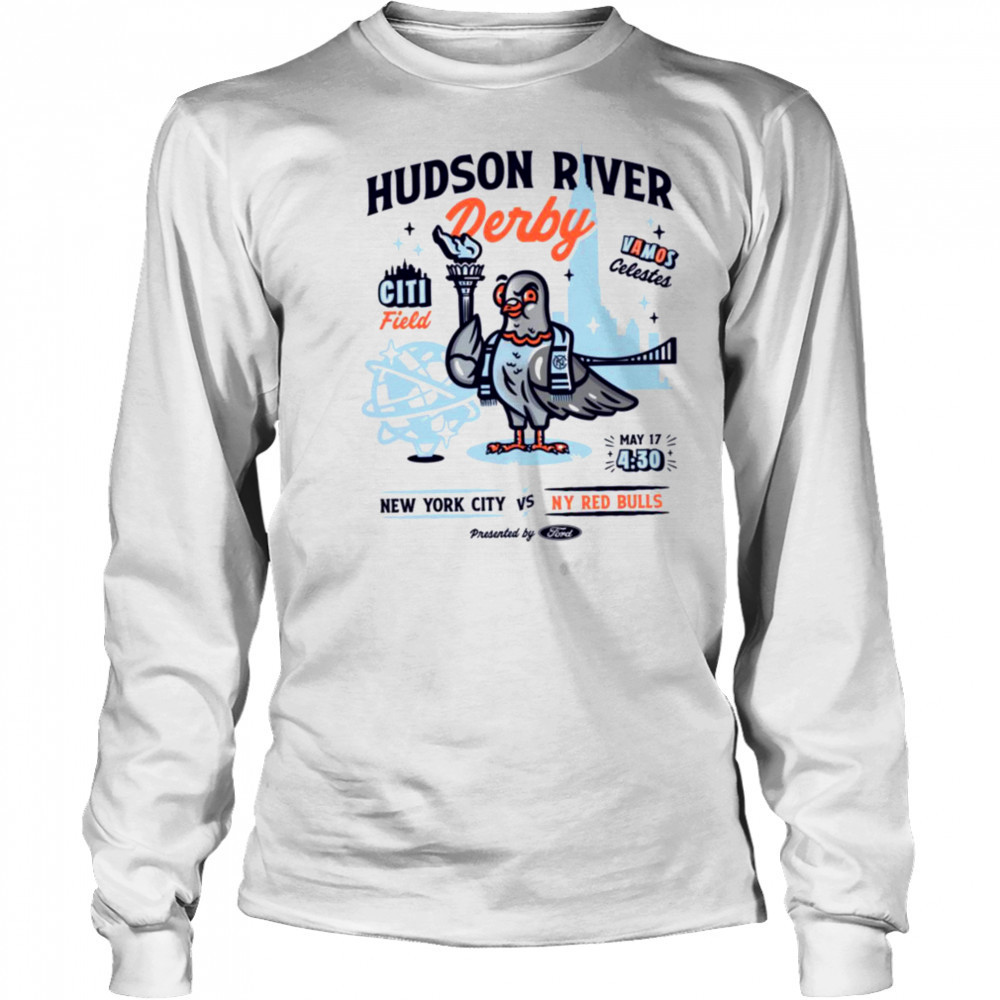 Hudson River Derby NYC Football Match T Shirt Long Sleeved