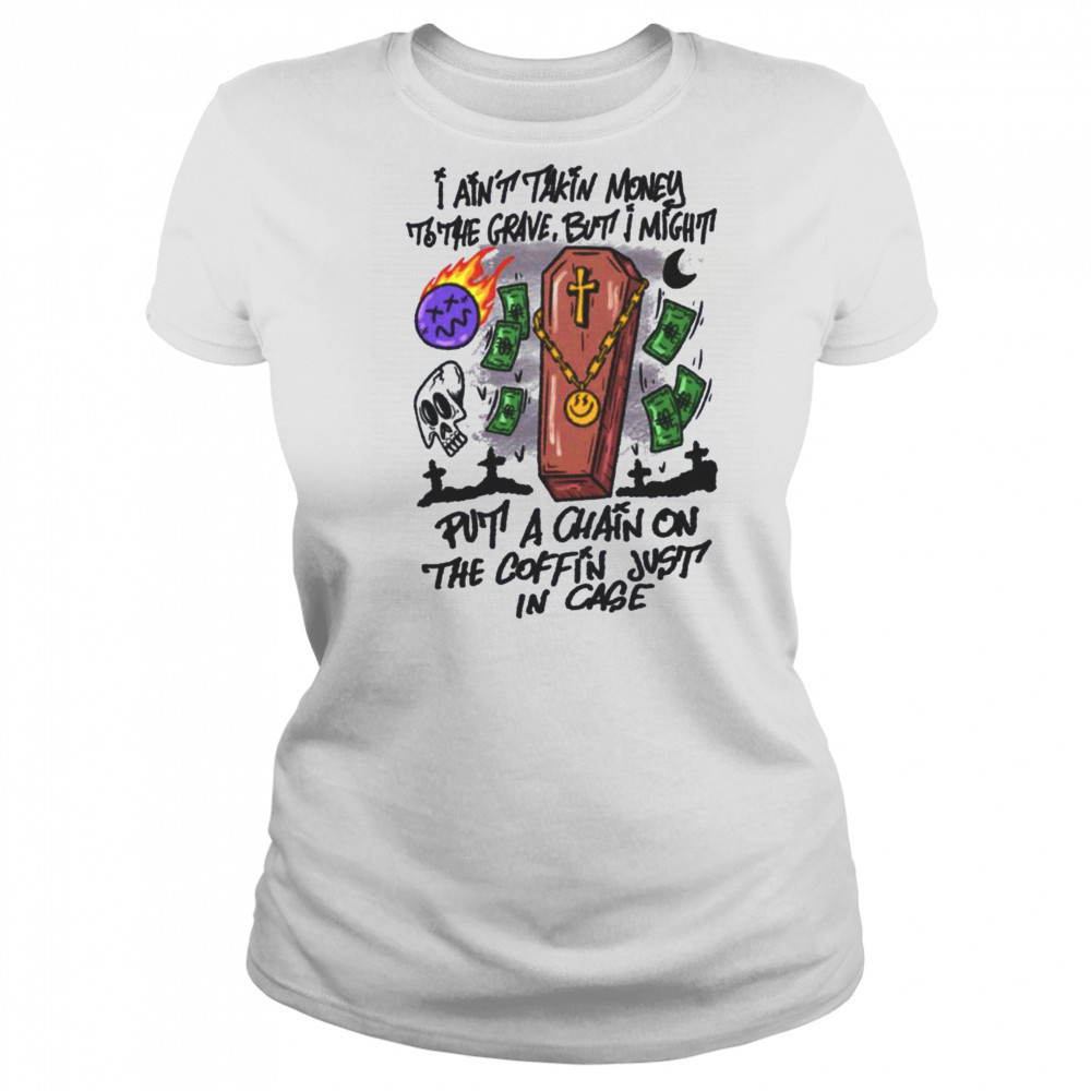 Humorous Money Coffin Chain T Shirt Women's T-shirt