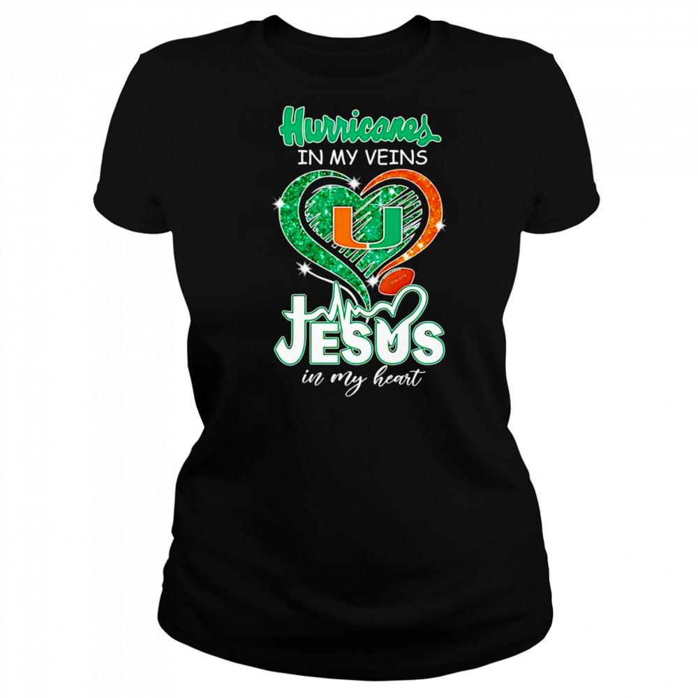 Hurricanes in my veins Jesus in my heart diamond shirt Women's T-shirt