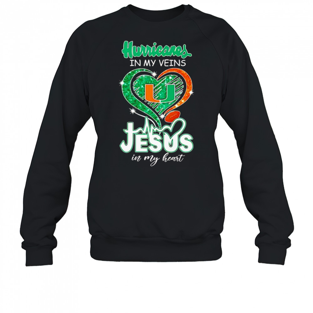 Hurricanes in my veins Jesus in my heart diamond shirt Sweatshirt