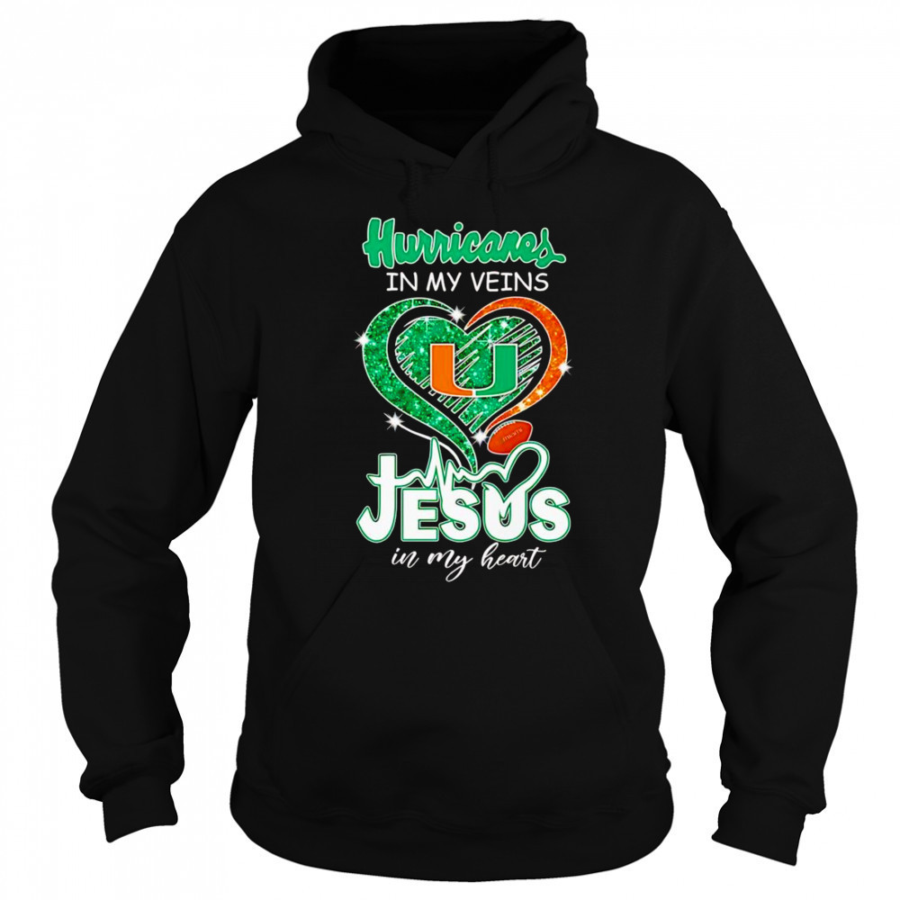 Hurricanes in my veins Jesus in my heart diamond shirt Sweatshirt