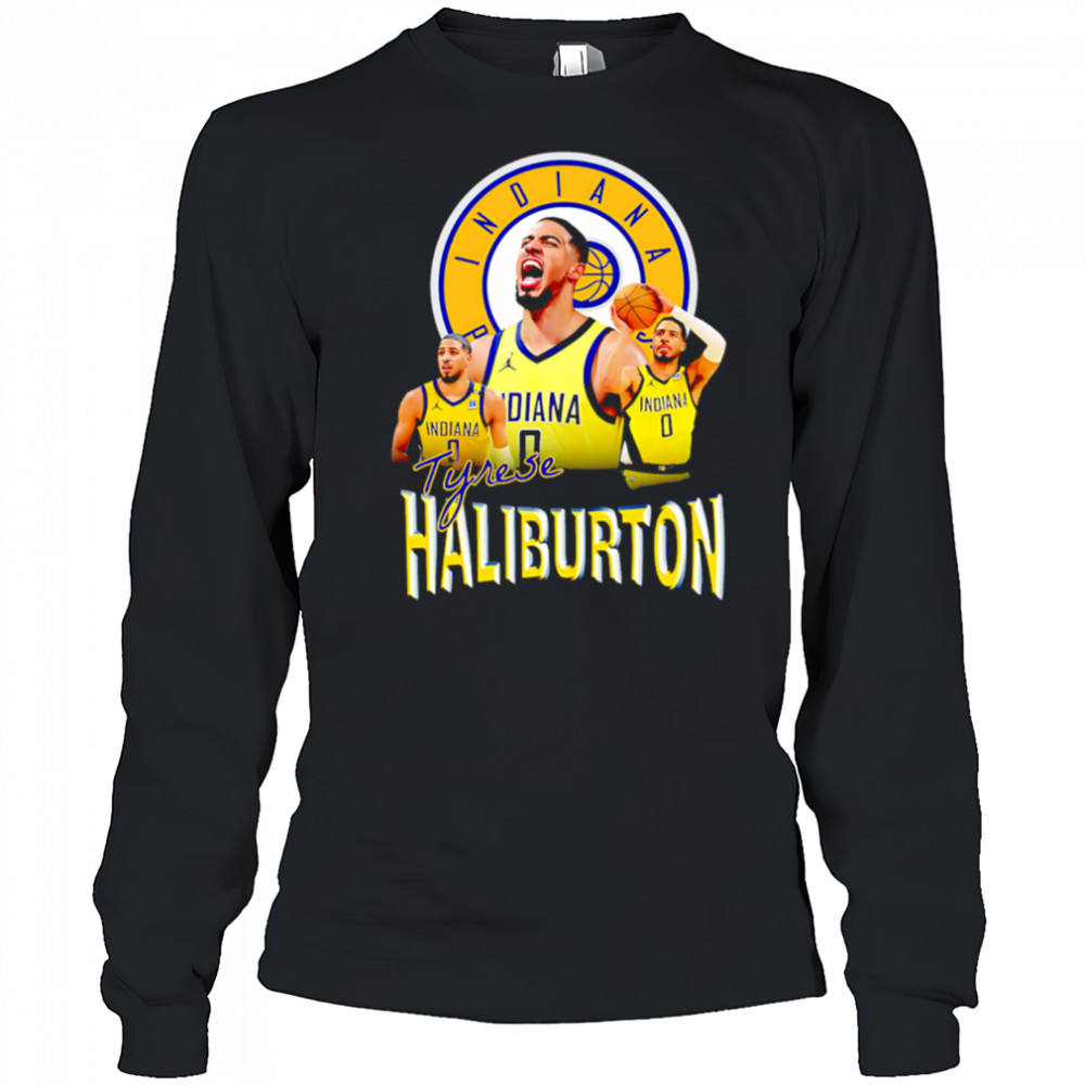 Indiana Pacers Tyrese Haliburton scream Bootleg Vintage shirt Long Sleeved