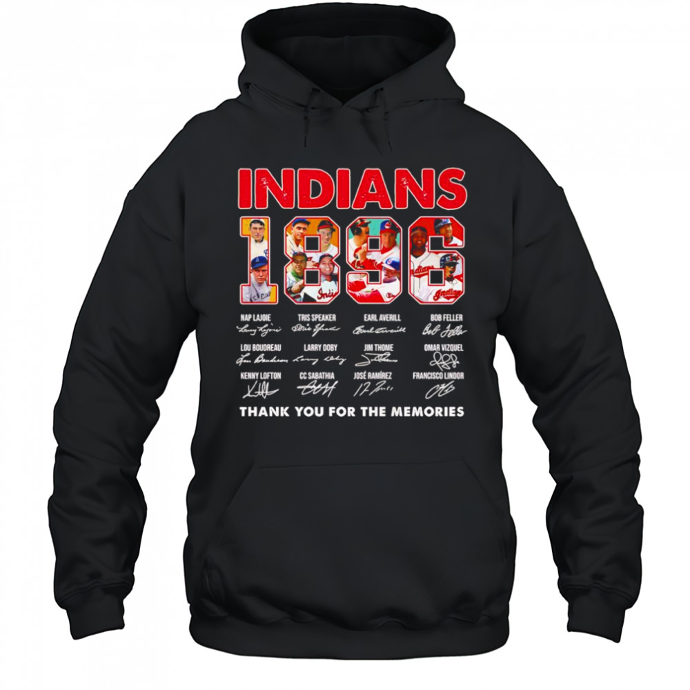 Indians 1896 thank you for the memories shirt Hoodie