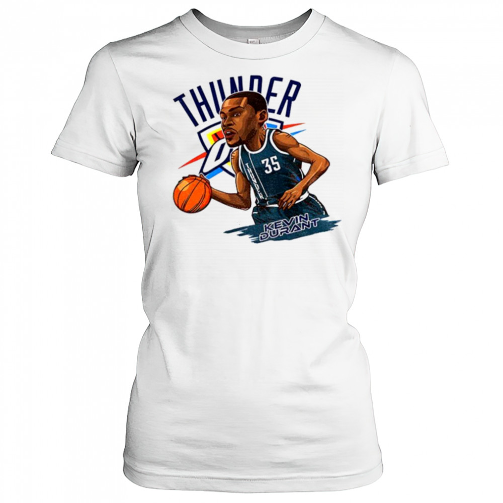 Kevin Durant 35 Oklahoma City Thunder NBA Basketball cartoon shirt Women's T-shirt