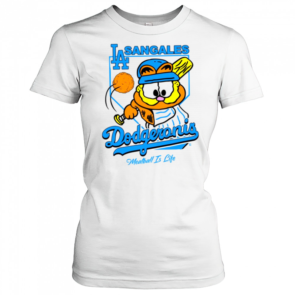 LA Sangales Dodgeronis Meatball Is Life Baseball Cartoon T-shirt Women's T-shirt