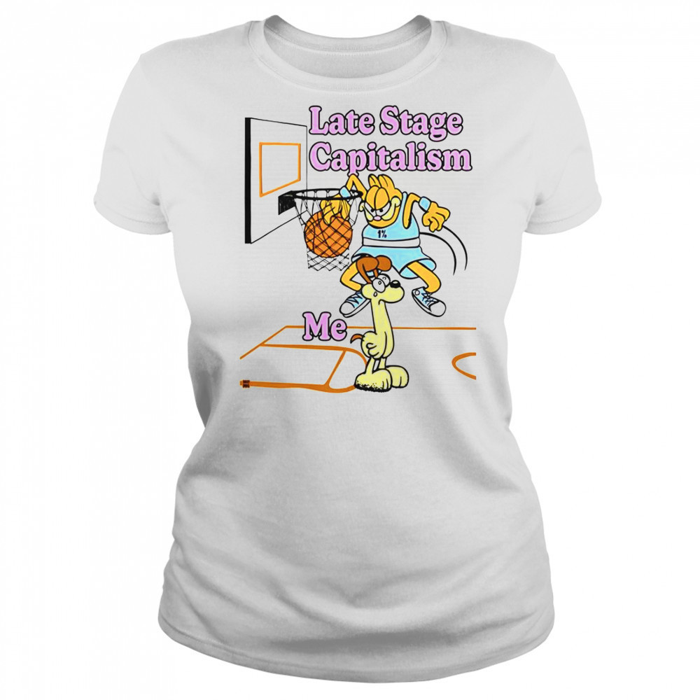 Last Stage Capitalism Garfield Vs Odie Basketball T-Shirt Women's T-shirt