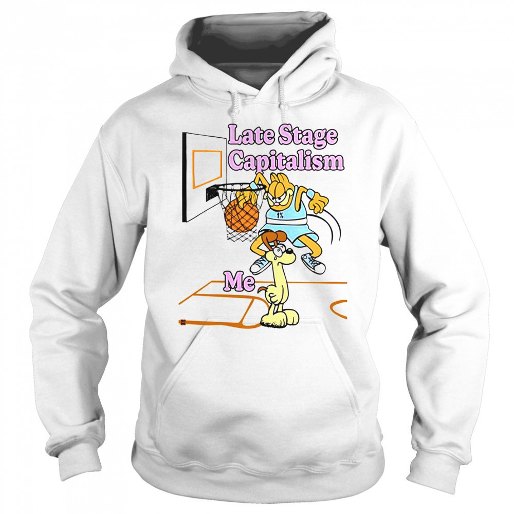 Last Stage Capitalism Garfield Vs Odie Basketball T-Shirt Sweatshirt