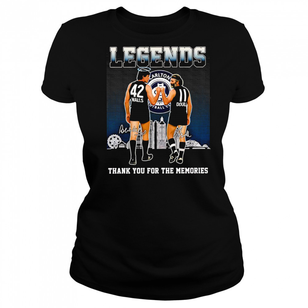 Legends Vale Robert Walls and Bruce Doull thank you for the memories shirt Women's T-shirt