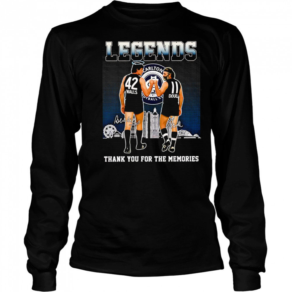 Legends Vale Robert Walls and Bruce Doull thank you for the memories shirt Long Sleeved