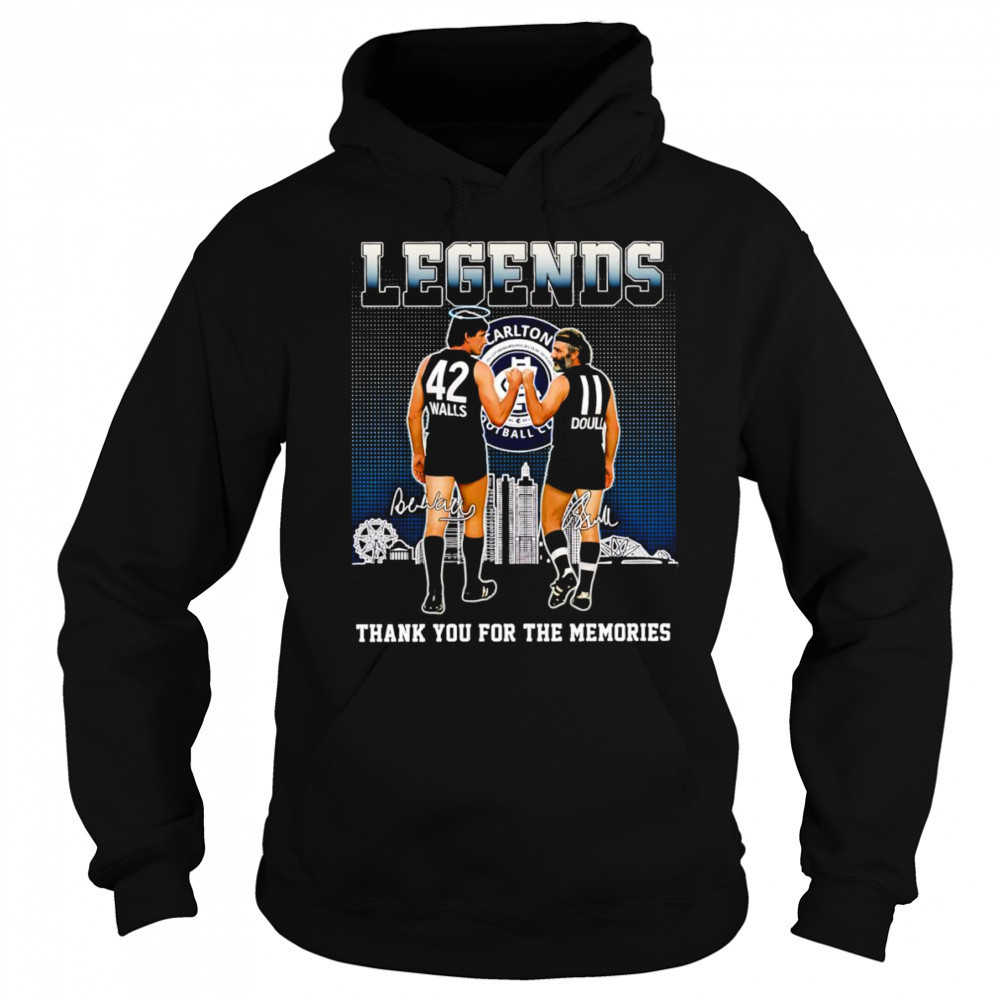 Legends Vale Robert Walls and Bruce Doull thank you for the memories shirt Sweatshirt