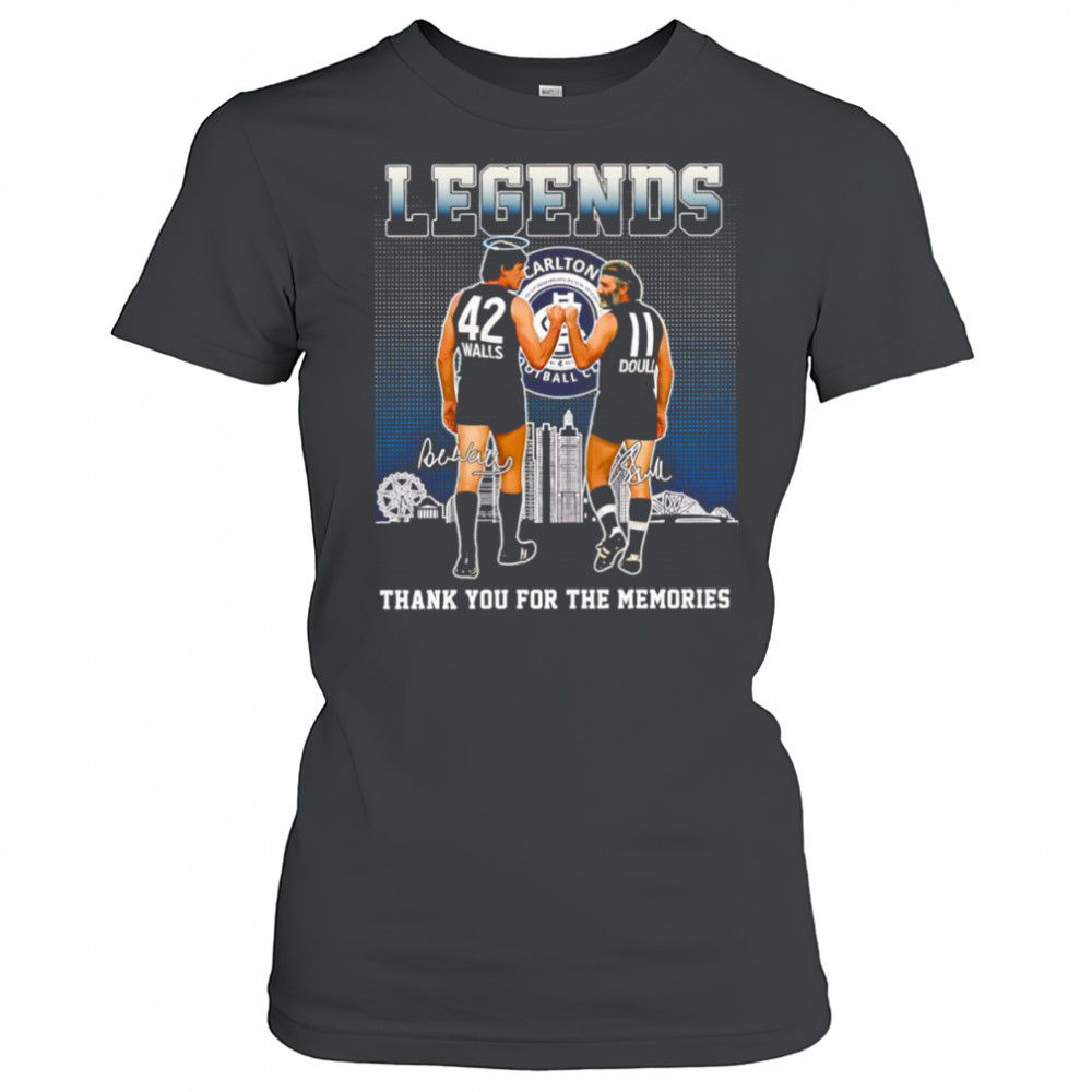 Legends Vale Robert Walls and Bruce Doull thank you for the memories shirt Women's T-shirt