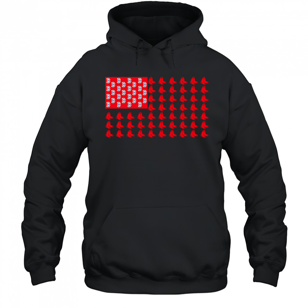 Logo Boston Red Sox American Flag shirt Hoodie