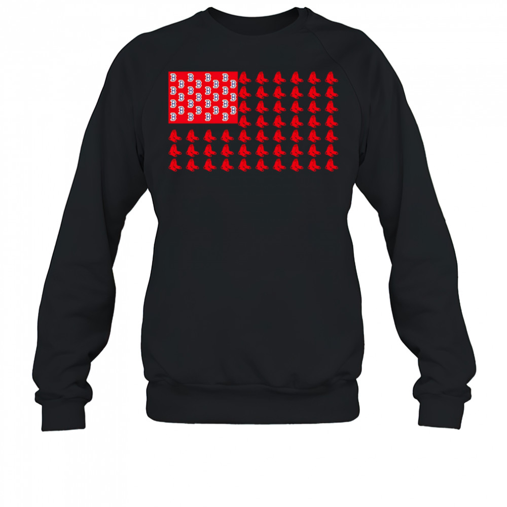 Logo Boston Red Sox American Flag shirt Sweatshirt