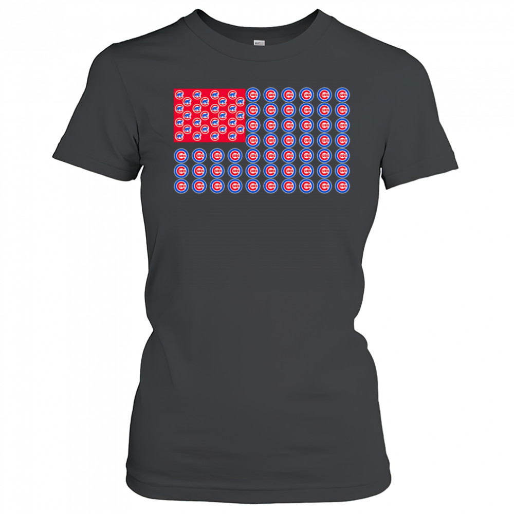 Logo Chicago Cubs American Flag shirt Women's T-shirt