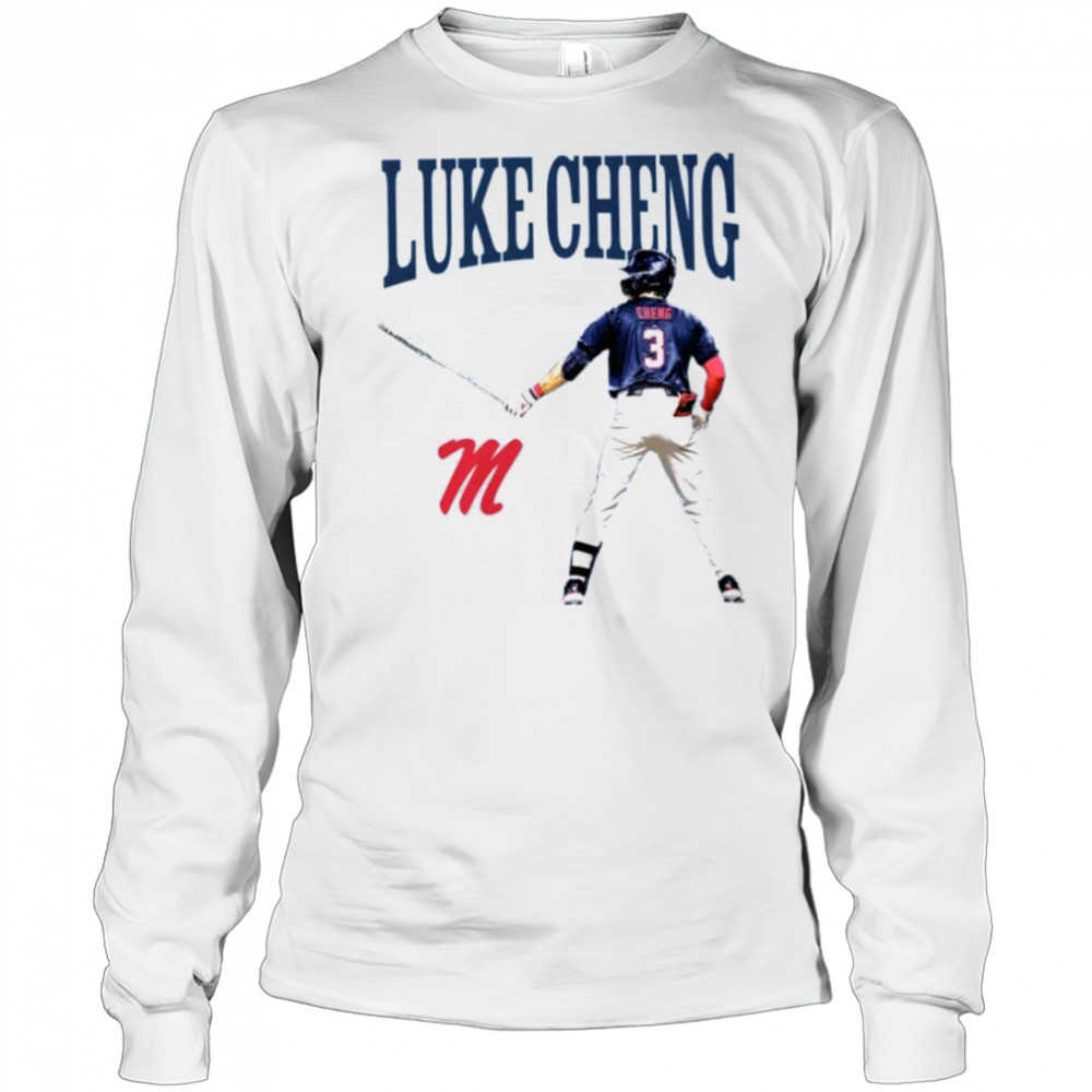 Luke Cheng Ole Miss Baseball T Shirt Long Sleeved