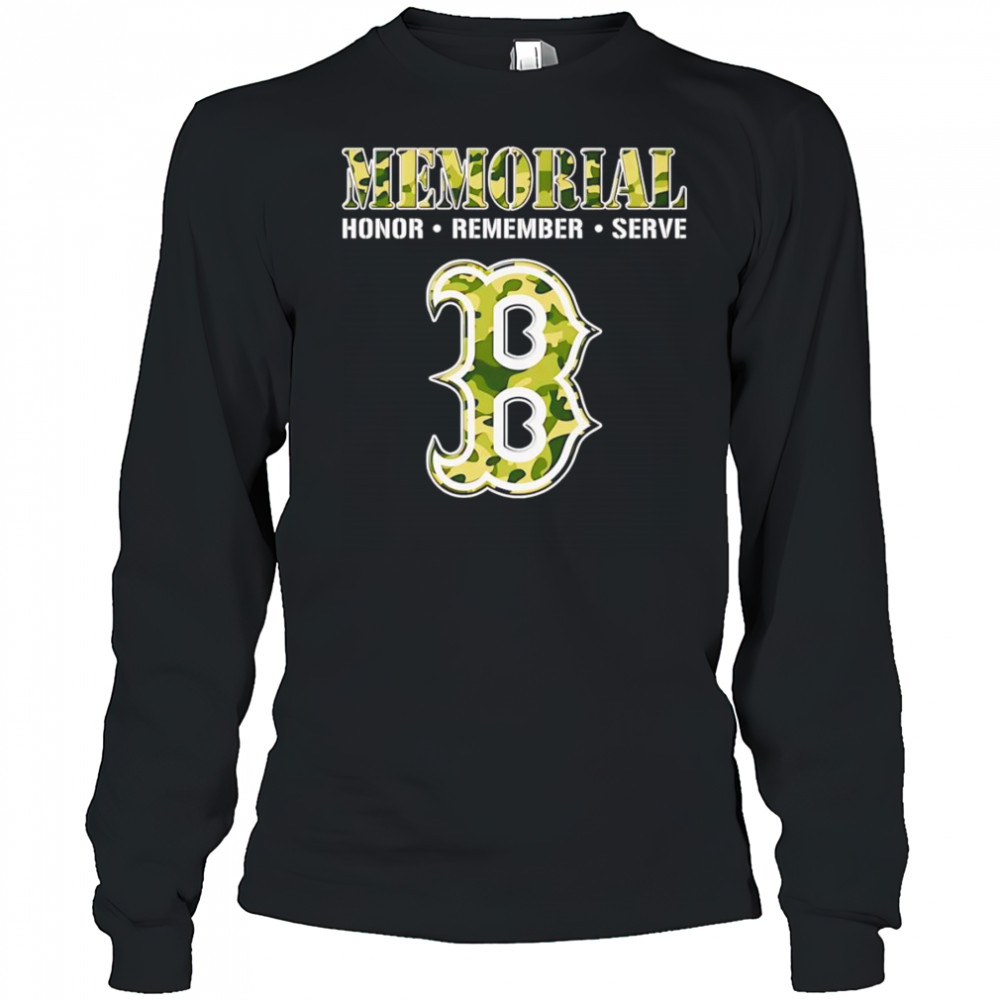 Memorial honor remember serve Boston Red Sox shirt Long Sleeved