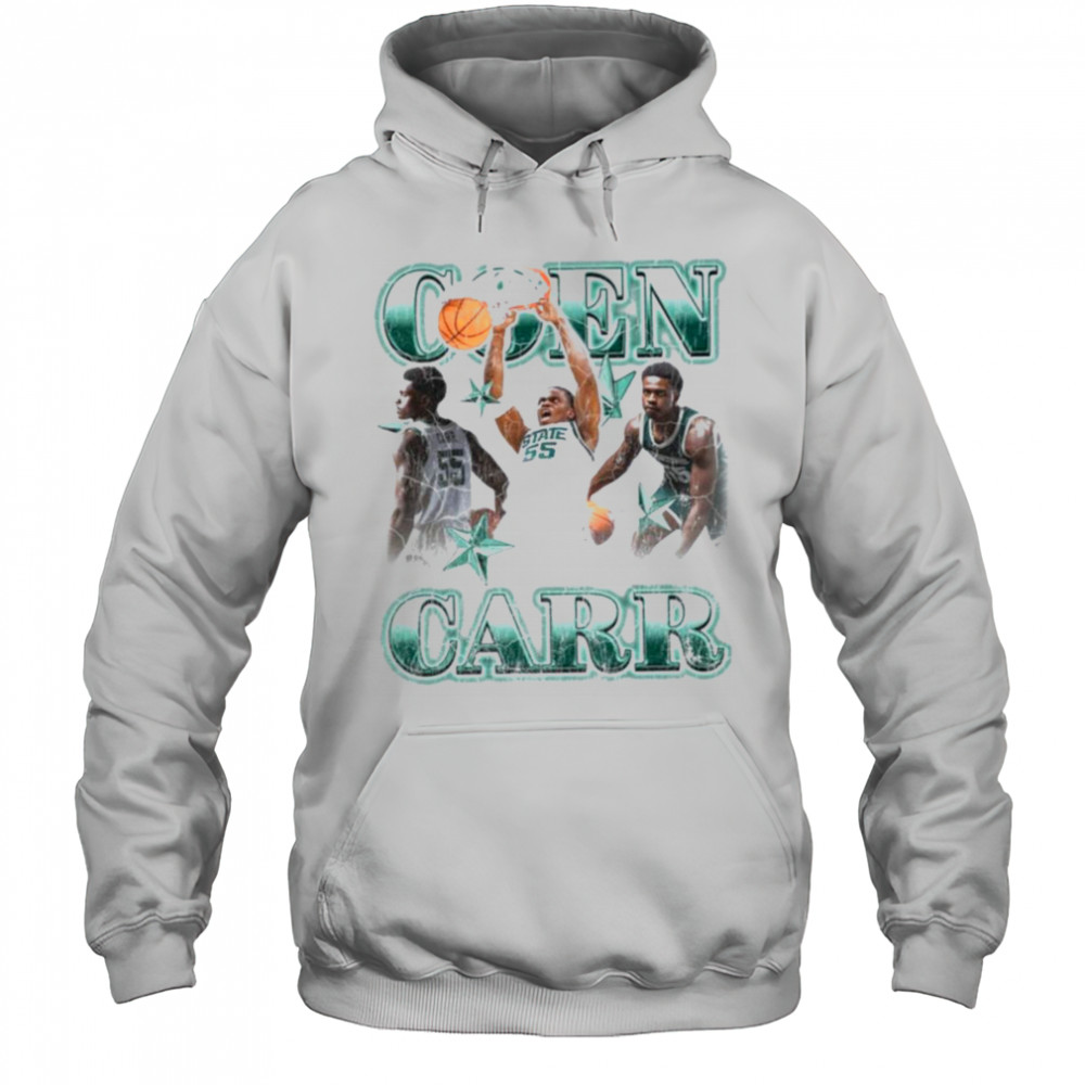 Michigan State Spartans CON CARR 55 STATE Basketball T Shirt Hoodie
