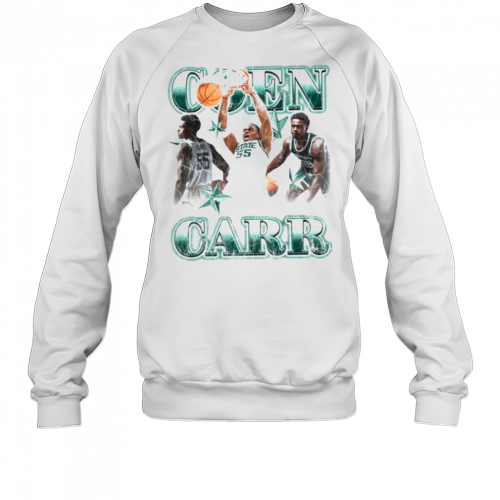 Michigan State Spartans CON CARR 55 STATE Basketball T Shirt Sweatshirt