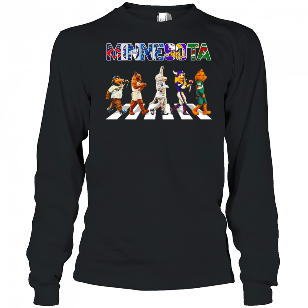 Minnesota sports mascots Abbey Road shirt Long Sleeved
