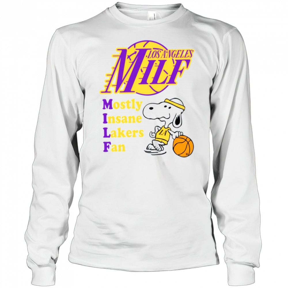 Mostly Insane Lakers Fan T shirt Long Sleeved