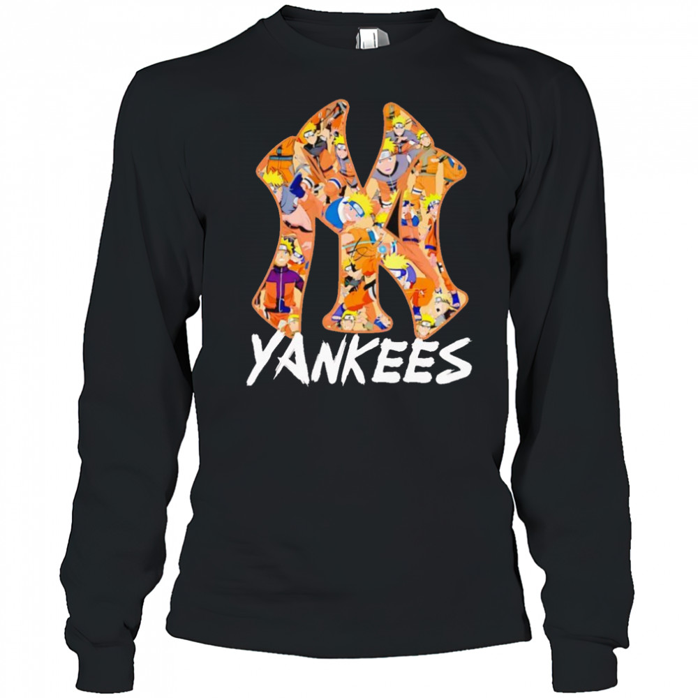 Naruto New York Yankees logo shirt Long Sleeved