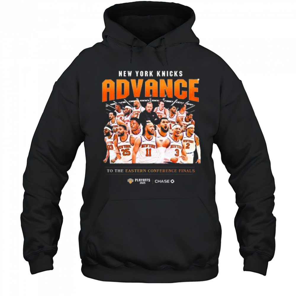 New York Knicks Basketball Advance To The Eastern Conference Final Playoffs 2025 t-shirt Hoodie
