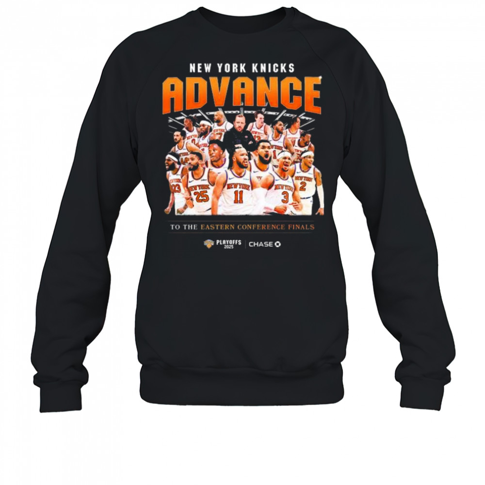New York Knicks Basketball Advance To The Eastern Conference Final Playoffs 2025 t-shirt Sweatshirt