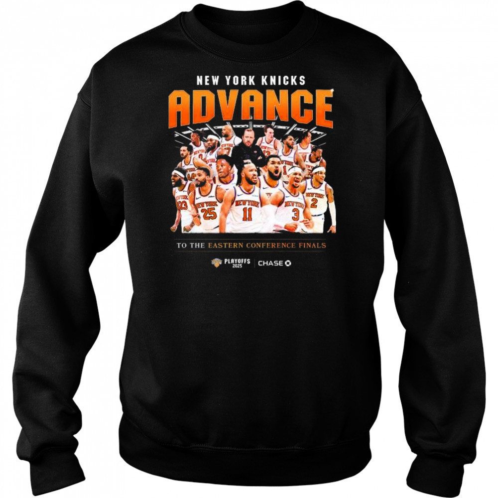 New York Knicks Basketball Advance To The Eastern Conference Final Playoffs 2025 t-shirt Hoodie
