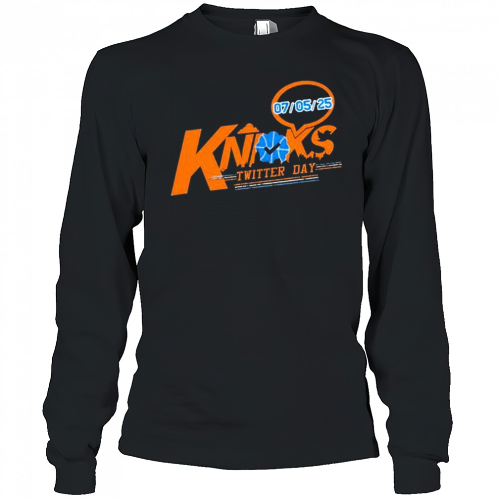 New York Knicks basketball – Knicks Twitter Day May 7 2025 t-shirt Long Sleeved
