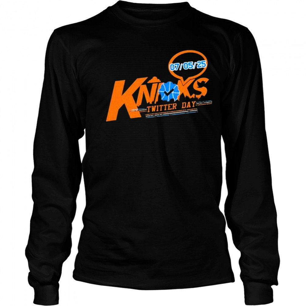 New York Knicks basketball – Knicks Twitter Day May 7 2025 t-shirt Long Sleeved