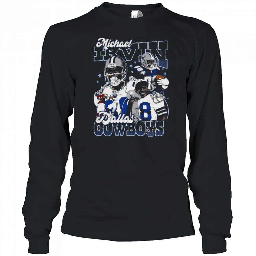 NFL Dallas Cowboys Michael Irvin Fan Apparel T Shirt Long Sleeved