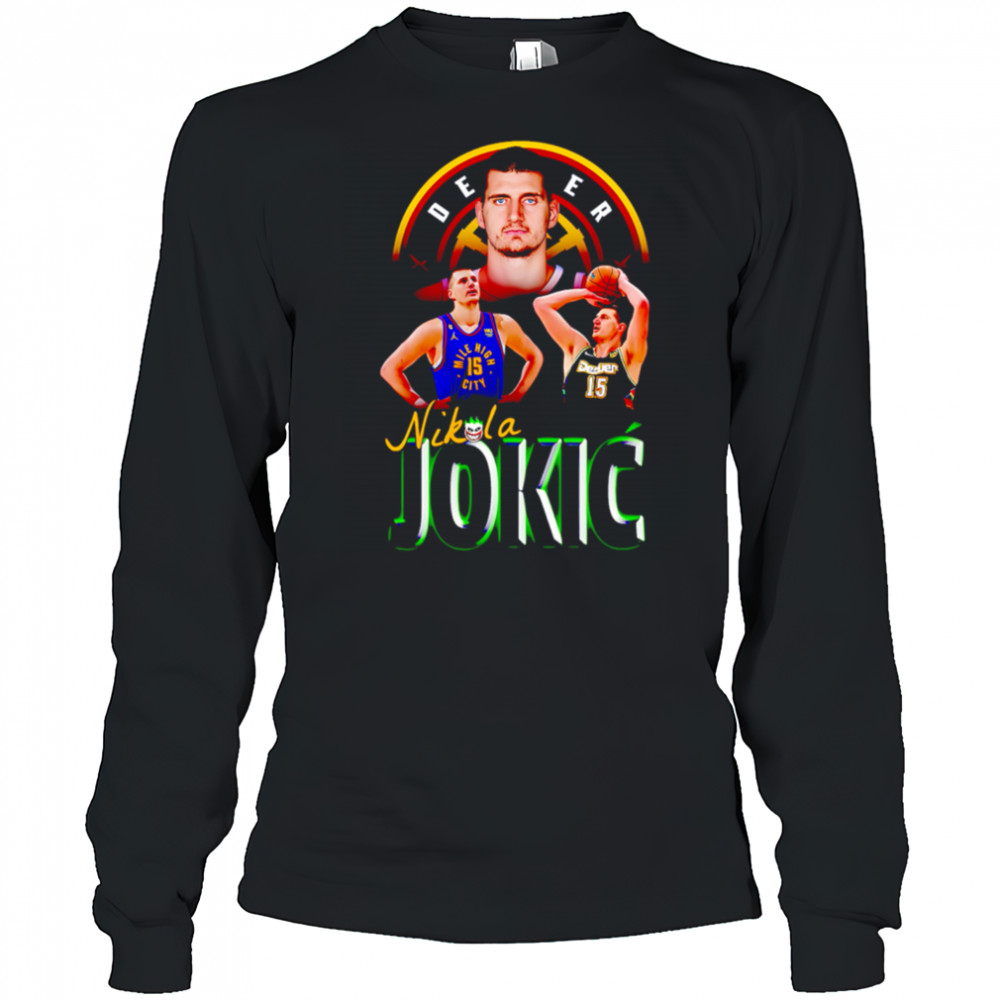Nikola Jokic Denver Nuggets Vintage Bootleg Basketball shirt Long Sleeved