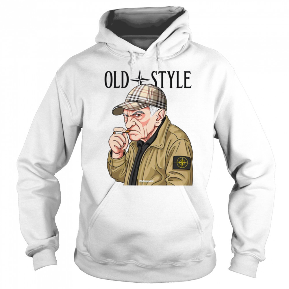 Old Style Man with Cap Graphic T Shirt Sweatshirt