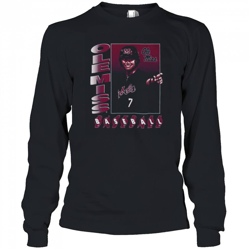 Ole Miss Rebels Baseball NIL T Shirt Long Sleeved