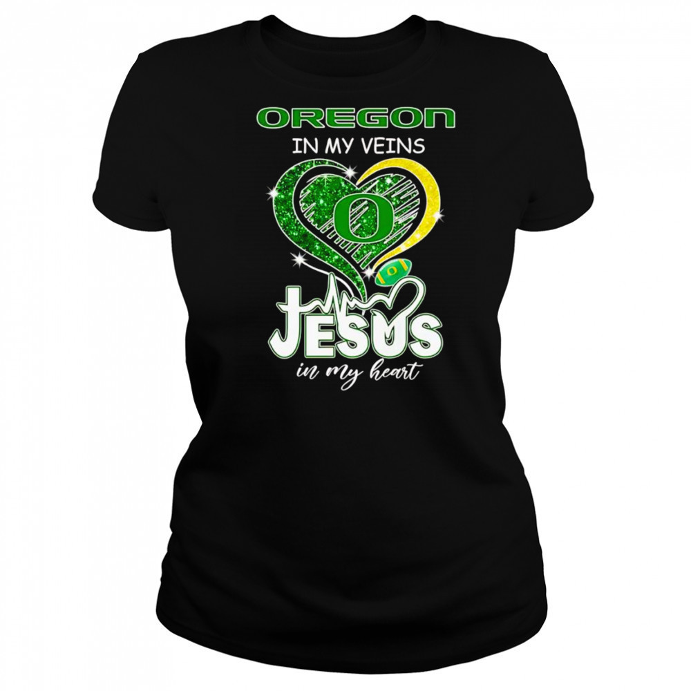 Oregon in my veins Jesus in my heart diamond shirt Women's T-shirt