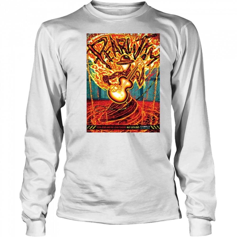 Pearl Jam Pittsburgh PA Event For PPG Paints Arena On May 16th 2025 Dark Matter World Tour t-shirt Long Sleeved