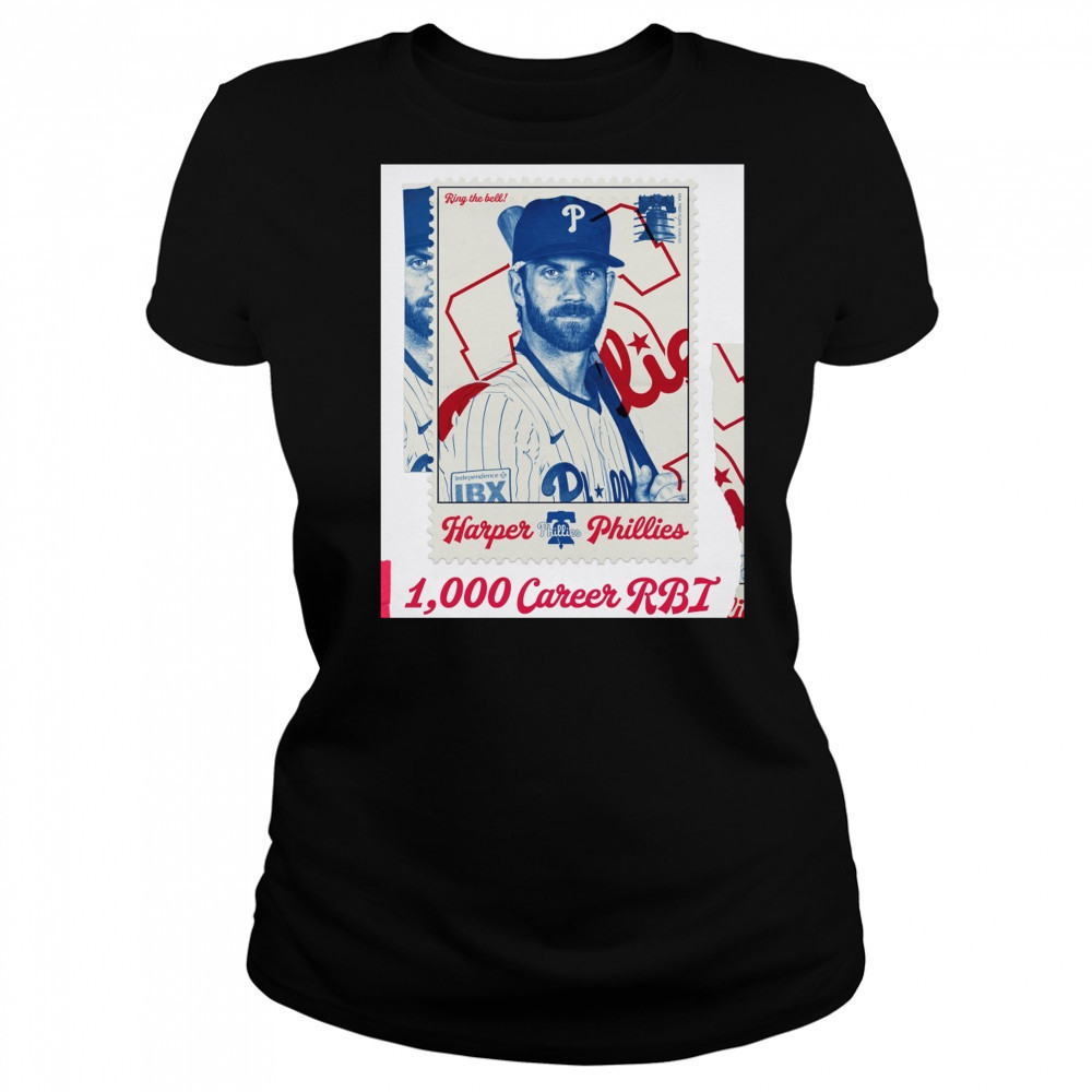Philadelphia Phillies Bryce Harper Career RBI No. 1,000 Ring The Bell Poster t-shirt Women's T-shirt