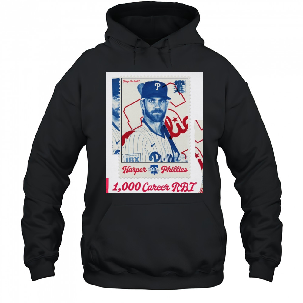 Philadelphia Phillies Bryce Harper Career RBI No. 1,000 Ring The Bell Poster t-shirt Hoodie