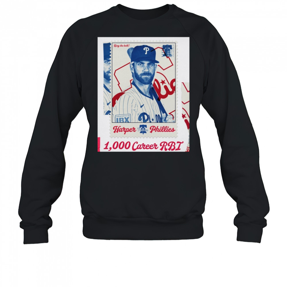 Philadelphia Phillies Bryce Harper Career RBI No. 1,000 Ring The Bell Poster t-shirt Sweatshirt